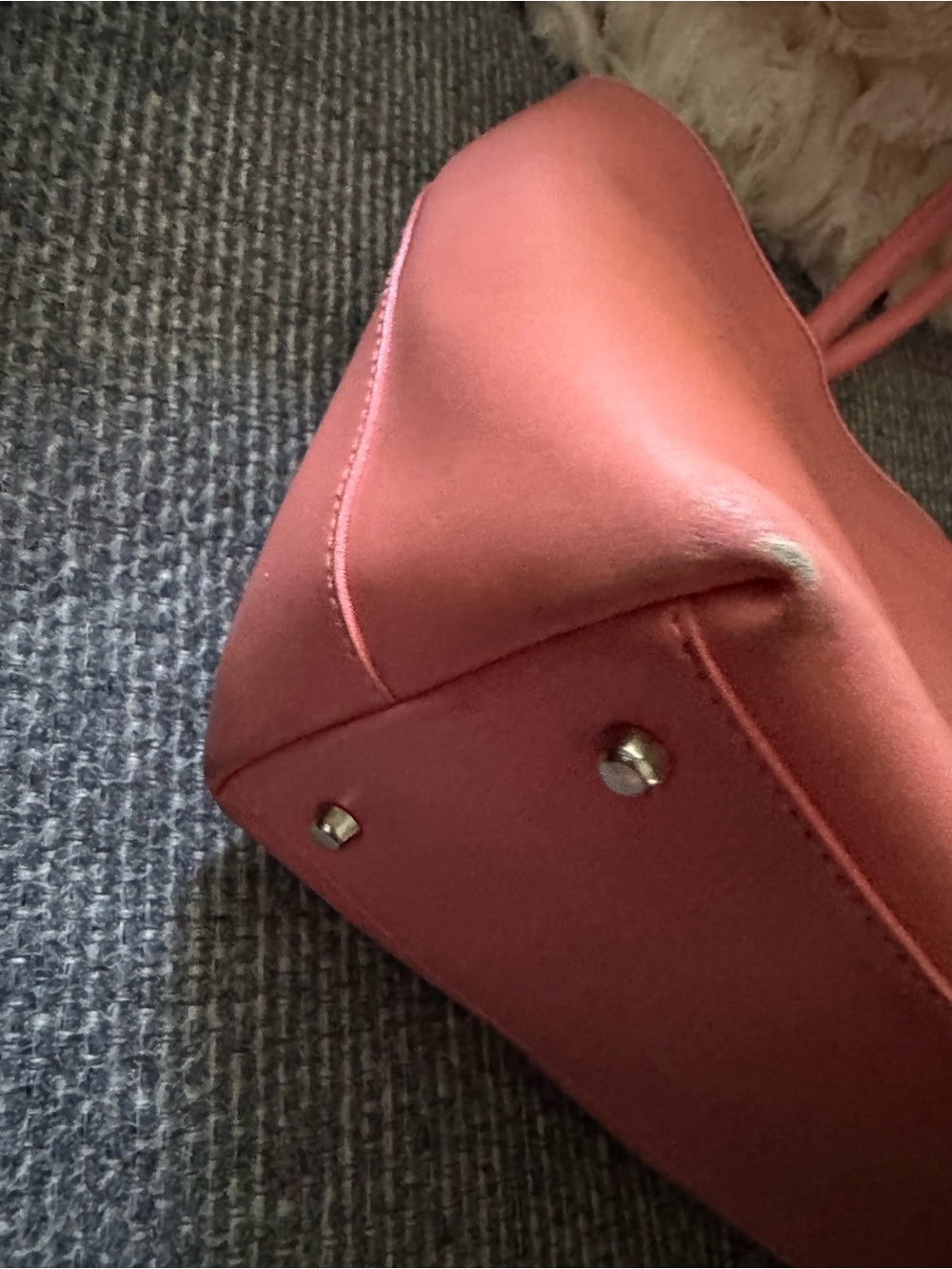 Furla Made in Italy Coral Pink Bow Leather Tote Shoulder Bag - Picture 4 of 9